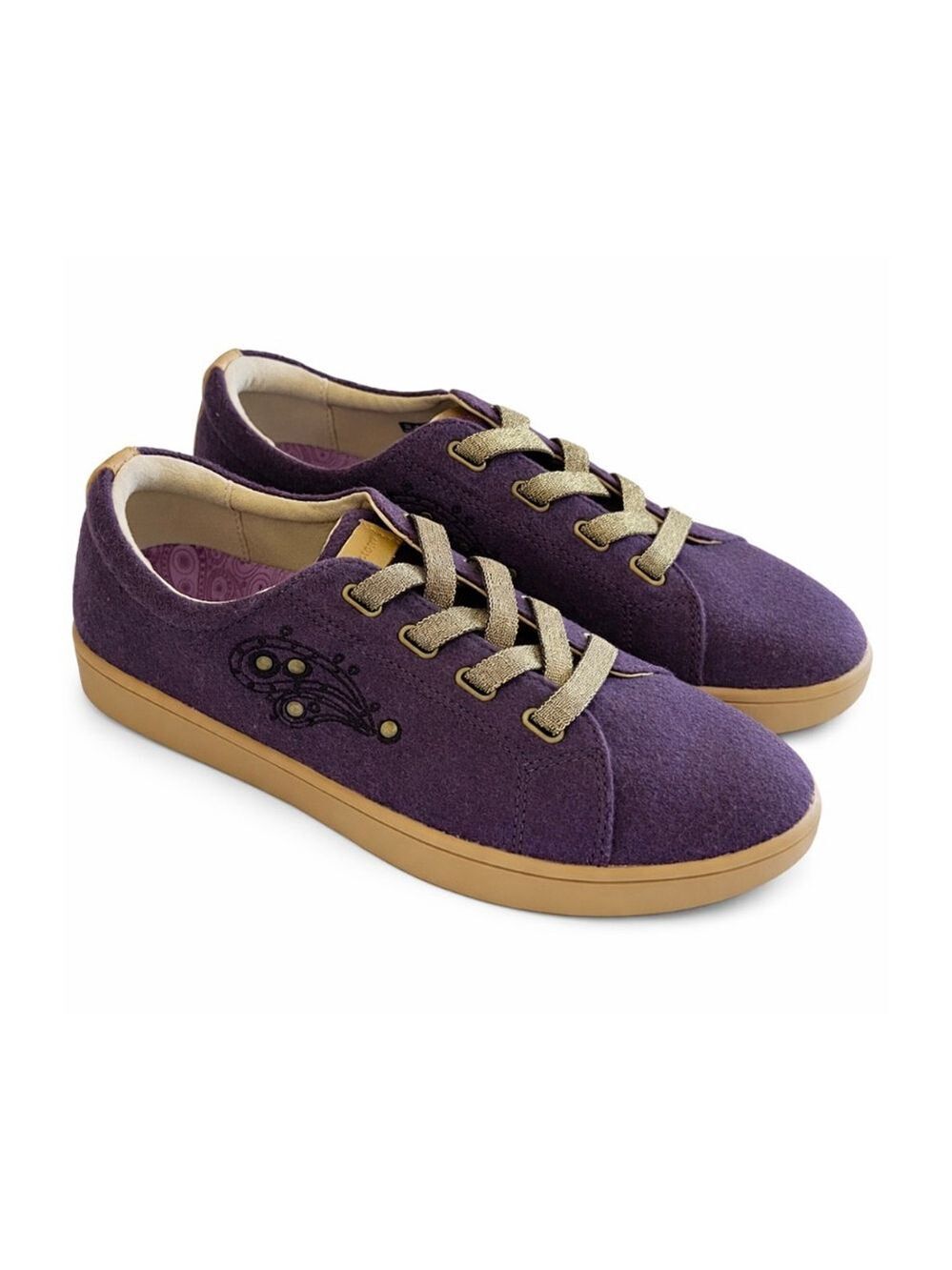Revitalign Malibu Sparkle Sneakers Size 9 Purple Gold new!